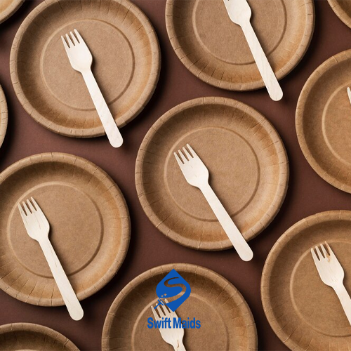 Use of disposable or easily washable dishes and utensils